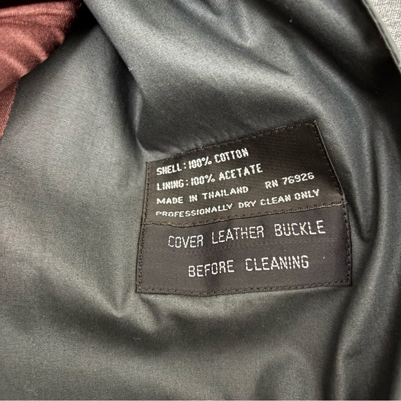 Vintage Dark Gray Double Breasted Mens Trench Coat Kenneth Barnard 42 - Picture 7 of 8